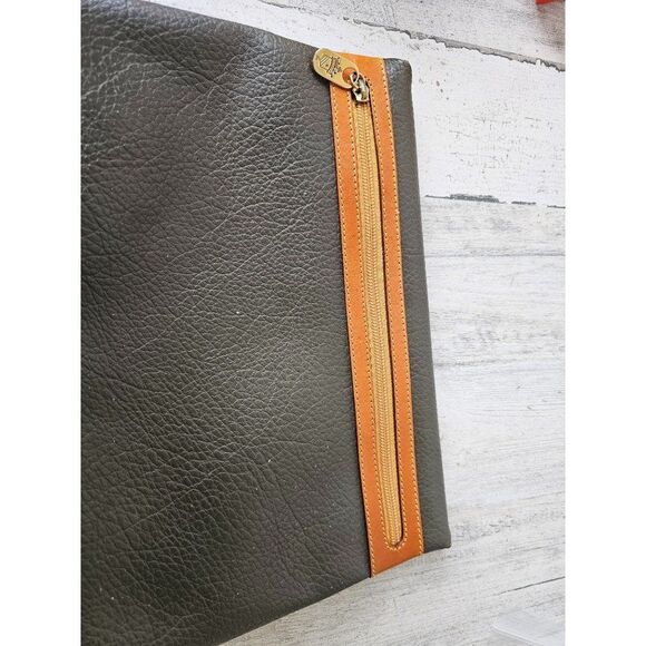La Laurent vintage clutch purse‎ carry leather brown - Picture 9 of 11